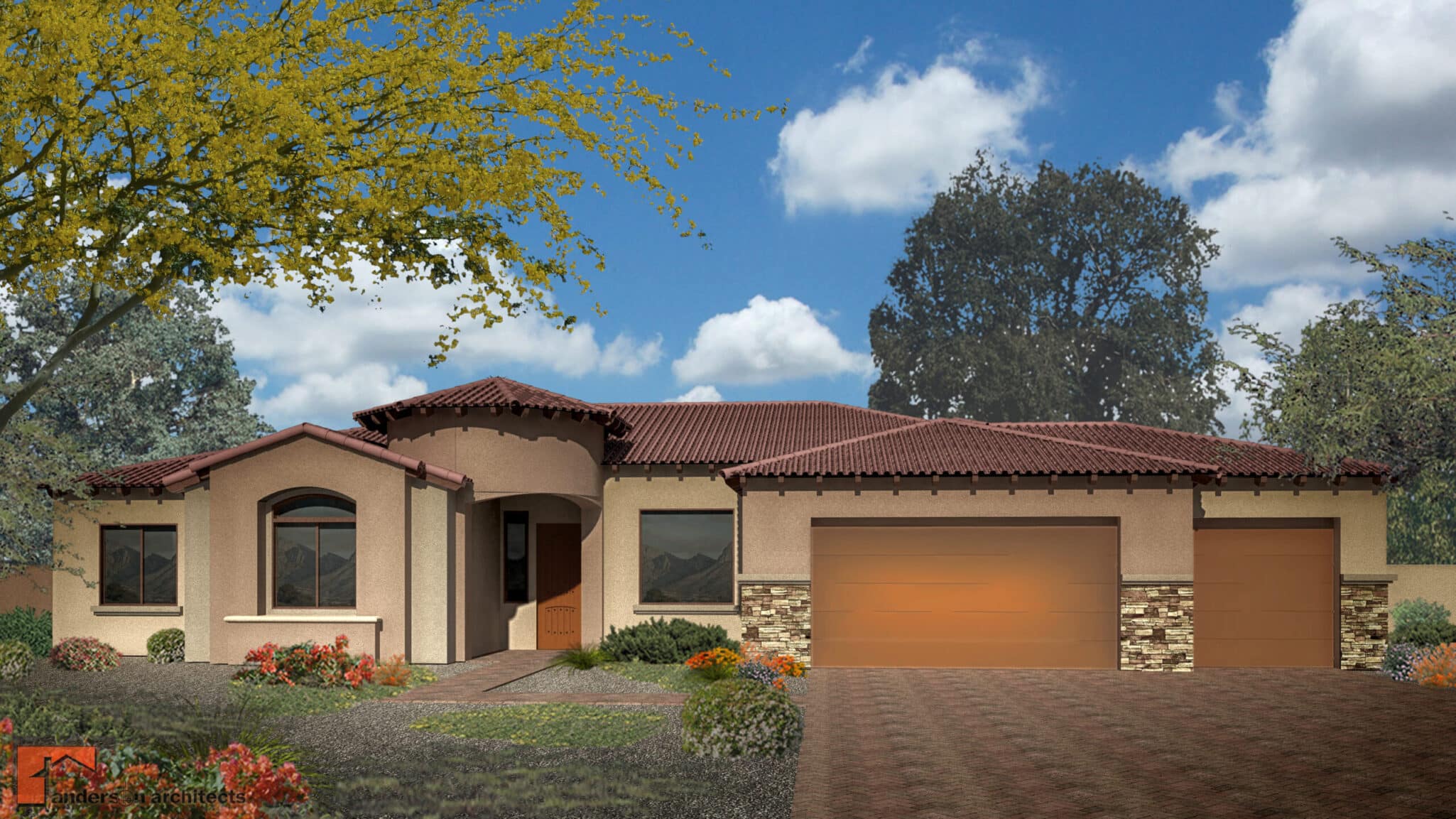 2270 Elev A Front 3 Car SH Scaled 1 Scaled 1